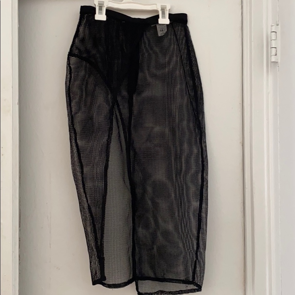 Black net wrap skirt